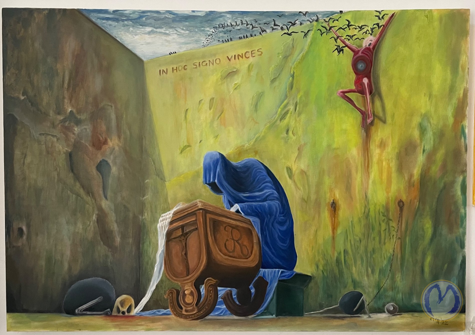 Kołyska, olej na płótnie, 120 × 75 cm