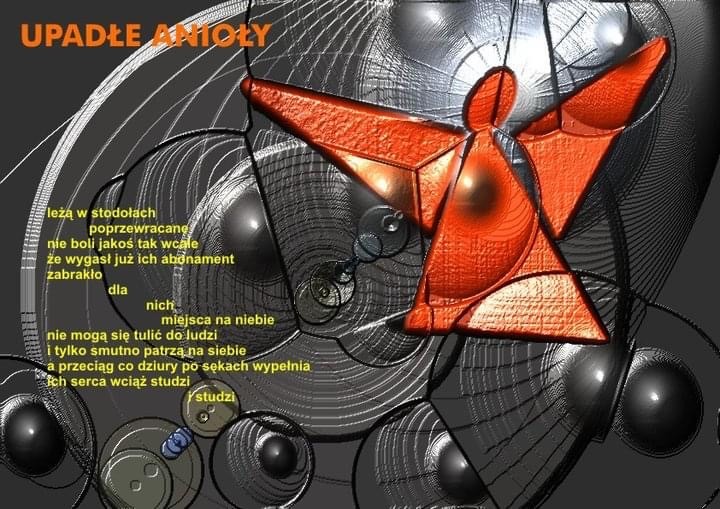 Upadłe Anioły, grafika komputerowa i wiersz